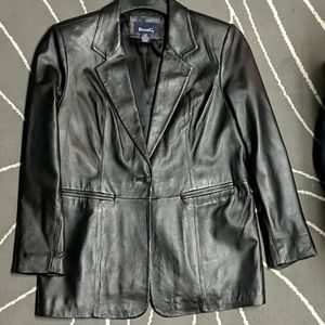 Denim &Co Leather Blazer